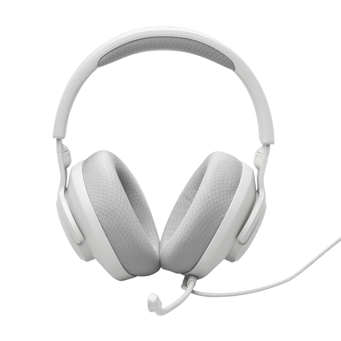 JBL Quantum 100M2 - White - Wired over-ear gaming headset with detachable mic and mute option - Front image number null
